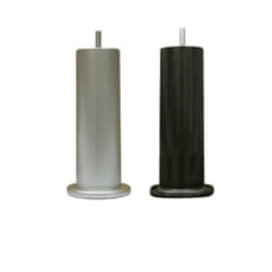 Jeu de 4 pieds cylindriques H 22 cm-Gris