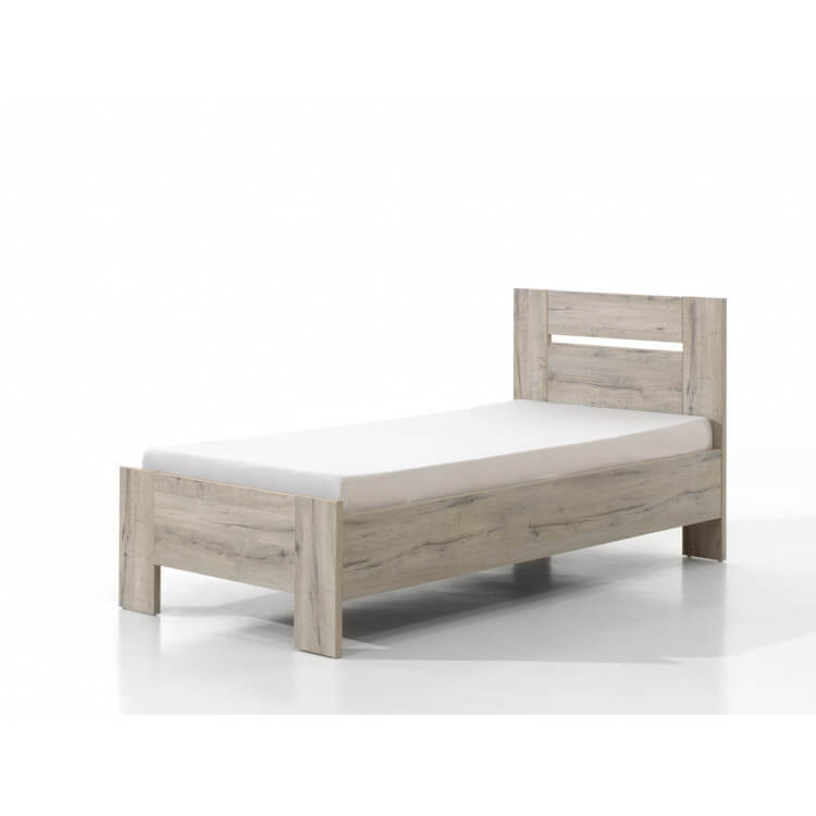 Lit enfant contemporain coloris chêne beige Hayden