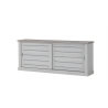 Buffet/bahut contemporain portes coulissantes coloris chêne clair/brun Adena