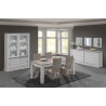 Buffet/bahut contemporain portes coulissantes coloris chêne clair/brun Adena
