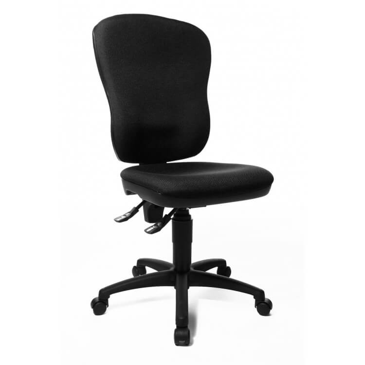 Chaise de bureau contemporaine en tissu noir Louane