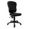 Chaise de bureau contemporaine en tissu noir Louane