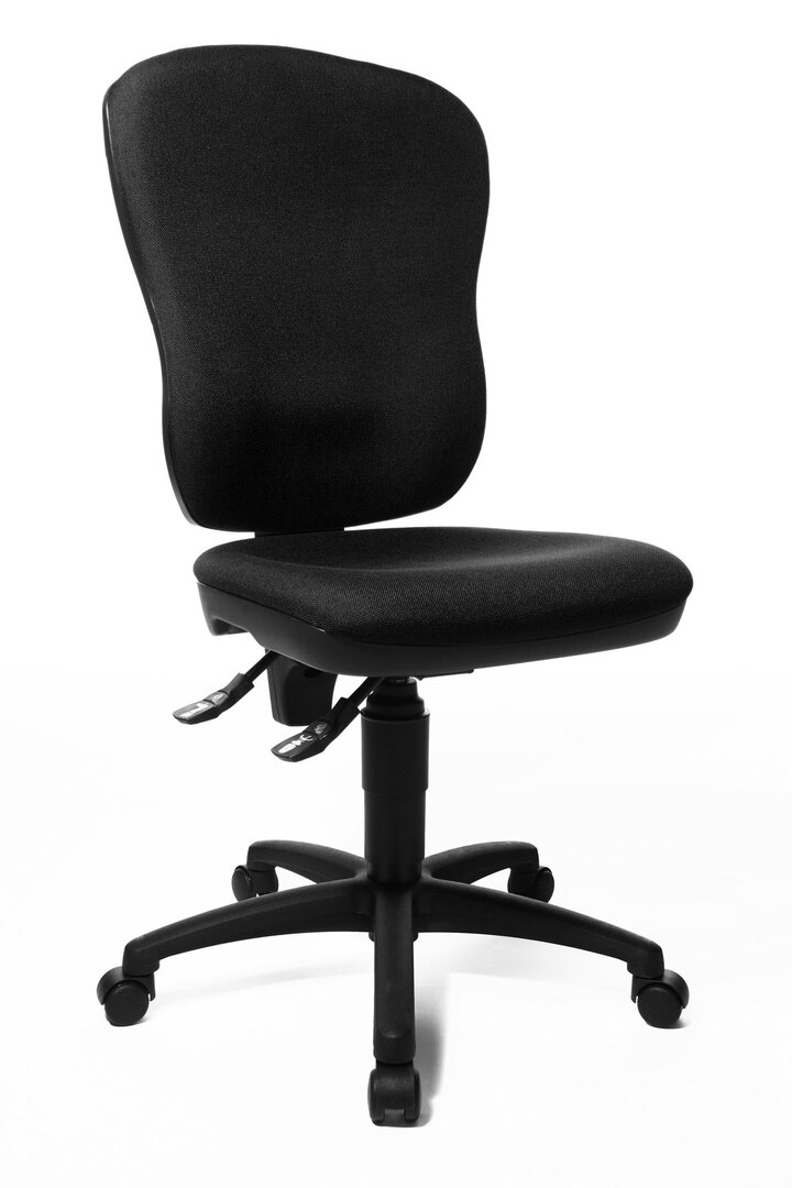 Chaise de bureau contemporaine en tissu noir Louane