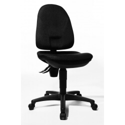 Chaise de bureau contemporaine en tissu noir Ludovic
