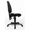 Chaise de bureau contemporaine en tissu noir Ludovic