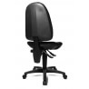 Chaise de bureau contemporaine en tissu noir Ludovic