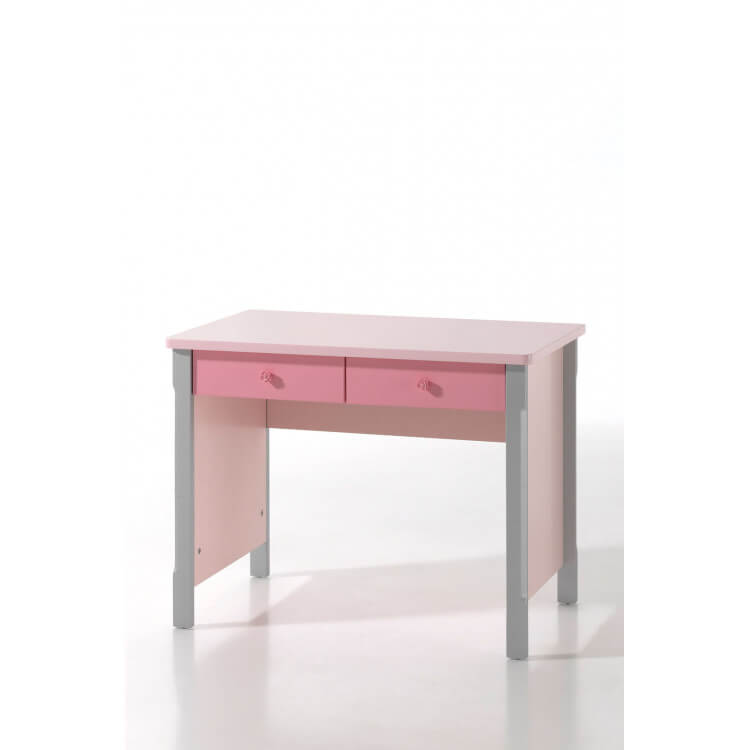 Bureau enfant contemporain coloris rose Mindy