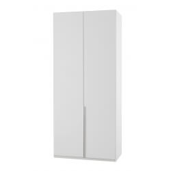 Armoire contemporaine 2 portes blanc alpin Florida