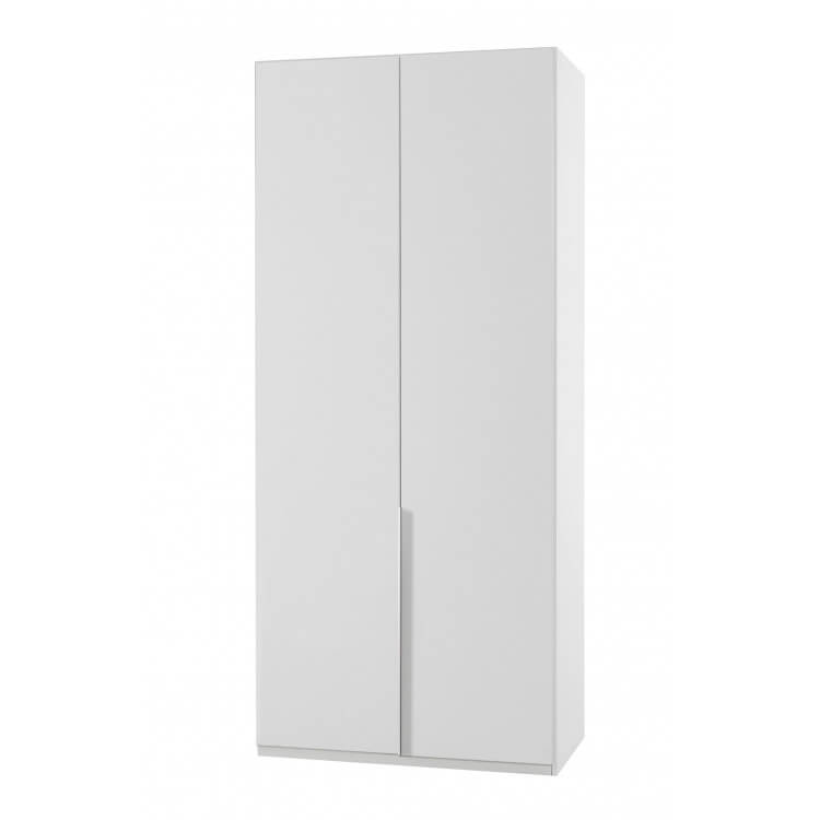 Armoire contemporaine 2 portes blanc alpin Florida