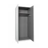 Armoire contemporaine 2 portes blanc alpin Florida