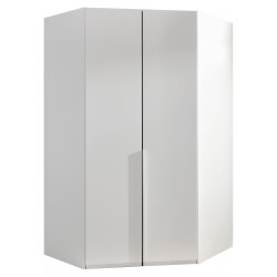 Armoire d'angle contemporaine blanc alpin Florida