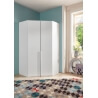 Armoire d'angle contemporaine blanc alpin Florida