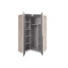 Armoire d'angle contemporaine chêne clair Florida