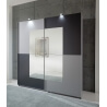 Armoire moderne aluminium/anthracite Tokyo