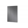 Armoire design 3 portes blanc alpin/verre gris Tony