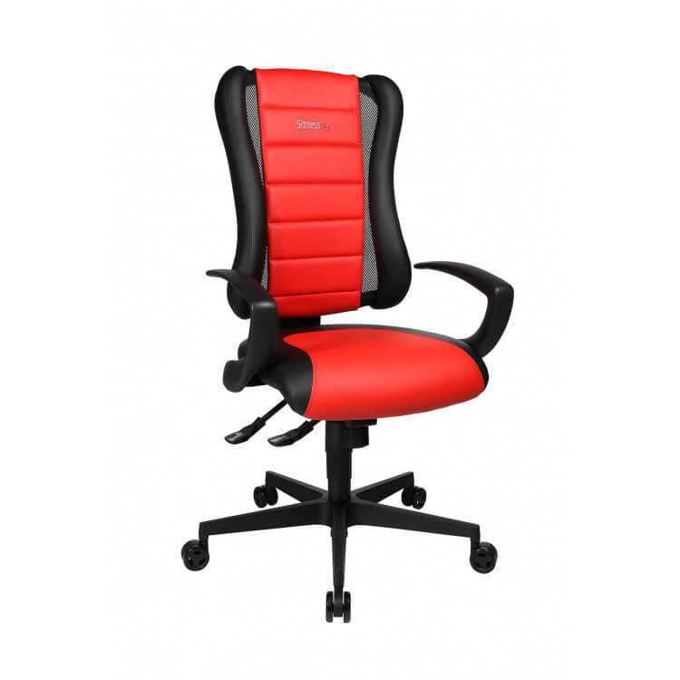 Fauteuil de bureau design en PU rouge Jamaique