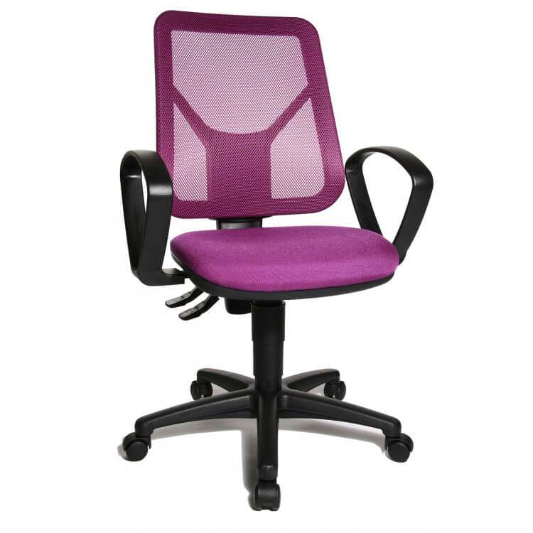 Chaise de bureau contemporaine en tissu violet Zumba