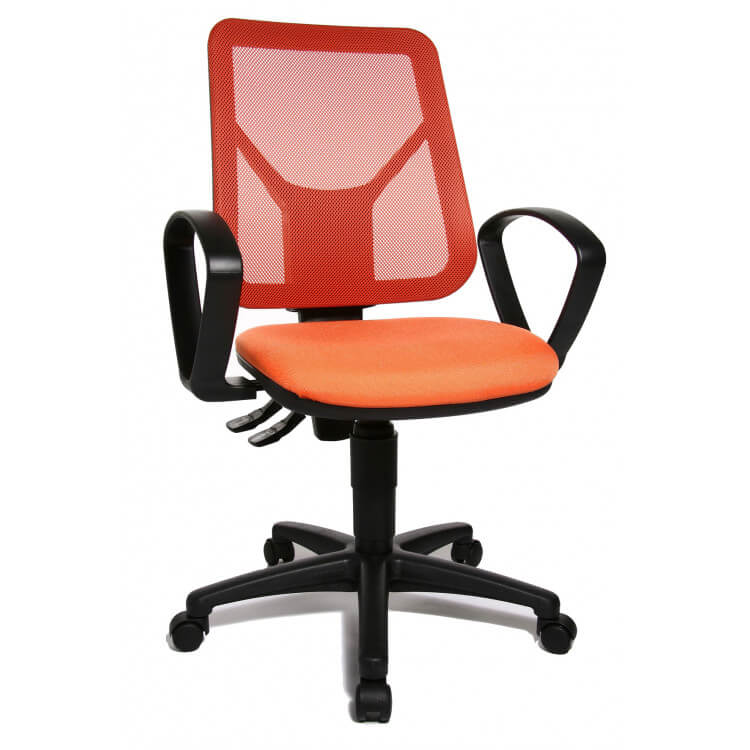 Chaise de bureau contemporaine en tissu orange Zumba