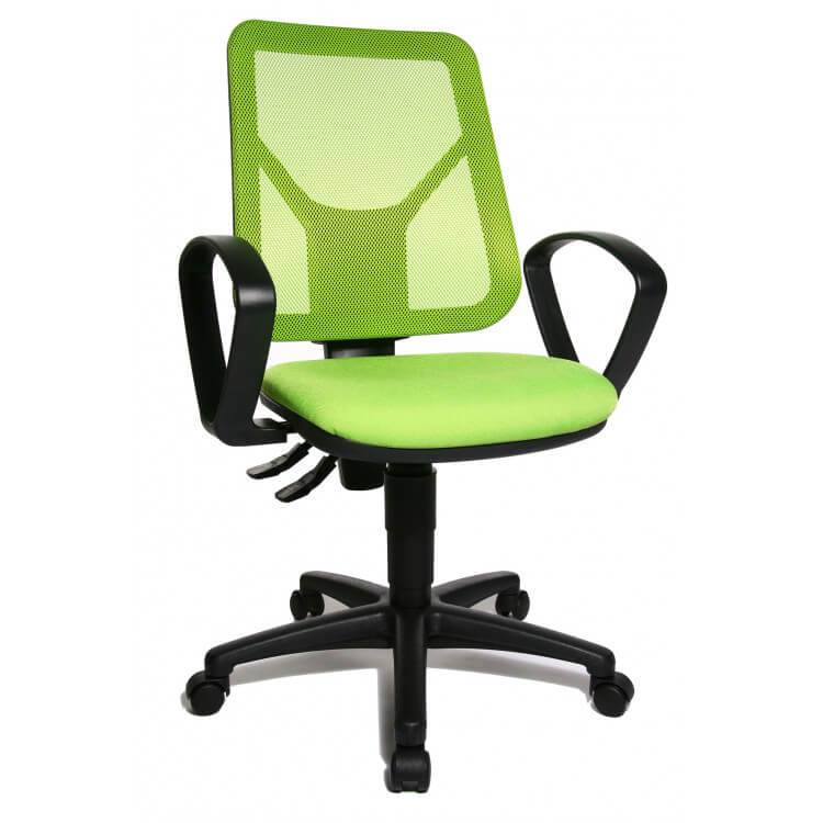 Chaise de bureau contemporaine en tissu vert Zumba