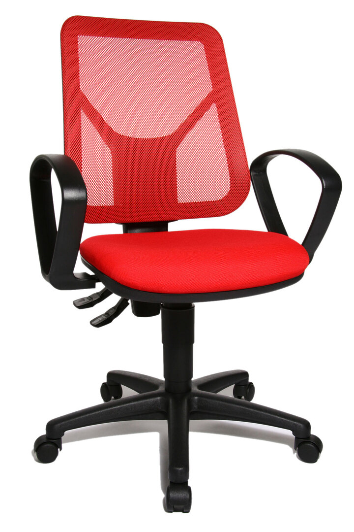 Chaise de bureau contemporaine en tissu rouge Zumba