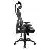 Fauteuil de bureau design en PU noir Rumba