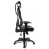 Fauteuil de bureau design en PU noir et gris Rumba