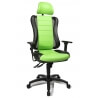 Fauteuil de bureau design en PU noir et vert Rumba