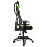 Fauteuil de bureau design en PU noir et vert Rumba