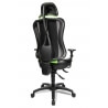 Fauteuil de bureau design en PU noir et vert Rumba