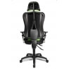 Fauteuil de bureau design en PU noir et vert Rumba