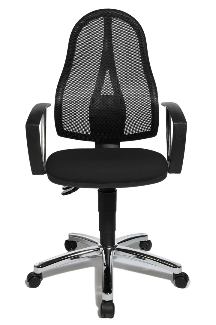 Chaise de bureau contemporaine en tissu noir Seychelle