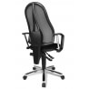 Chaise de bureau contemporaine en tissu noir Seychelle