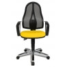 Chaise de bureau contemporaine en tissu jaune Seychelle