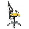 Chaise de bureau contemporaine en tissu jaune Seychelle