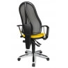 Chaise de bureau contemporaine en tissu jaune Seychelle