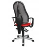 Chaise de bureau contemporaine en tissu rouge Seychelle
