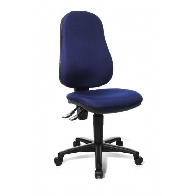 Chaise de bureau contemporaine en tissu bleu Baleares