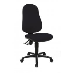 Chaise de bureau contemporaine en tissu noir Baleares
