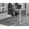 Bureau droit design gris platine/blanc Mathis