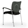Chaise visiteur design en tissu noir Roxie