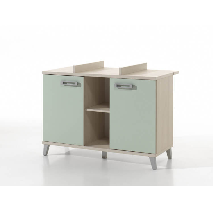 Commode à langer contemporaine frêne/vert Verone