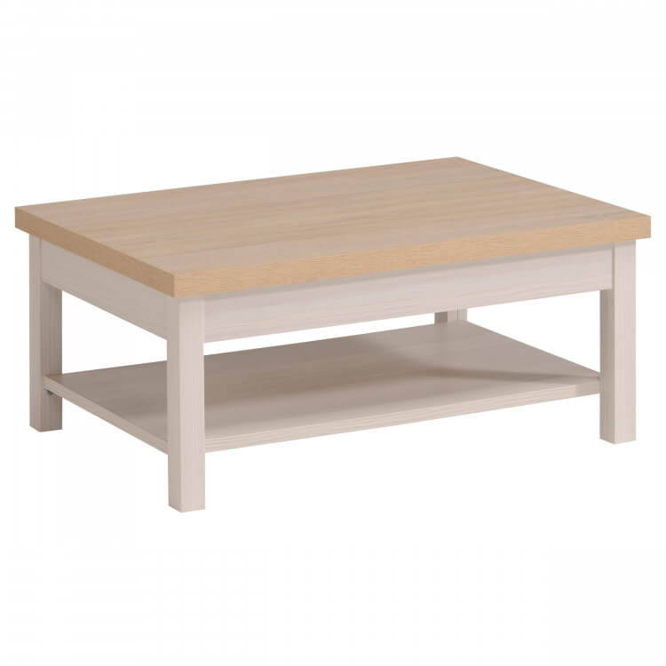 Table basse contemporaine chêne blond/frêne nordique Simon