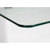 Table basse moderne blanche en verre Clea