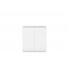 Meuble de rangement contemporain blanc mat 2 portes Sophiane