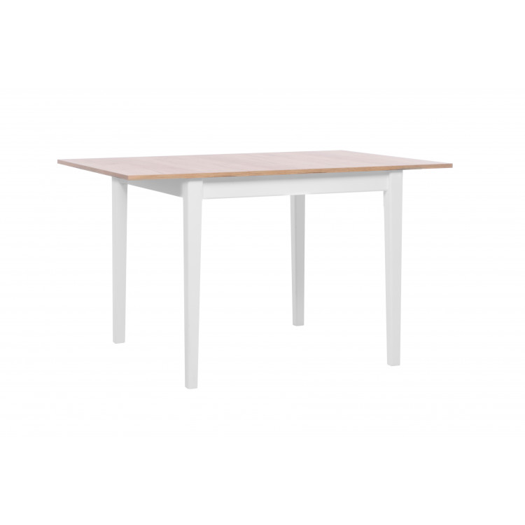 Table de cuisine contemporaine chêne/blanc Diego