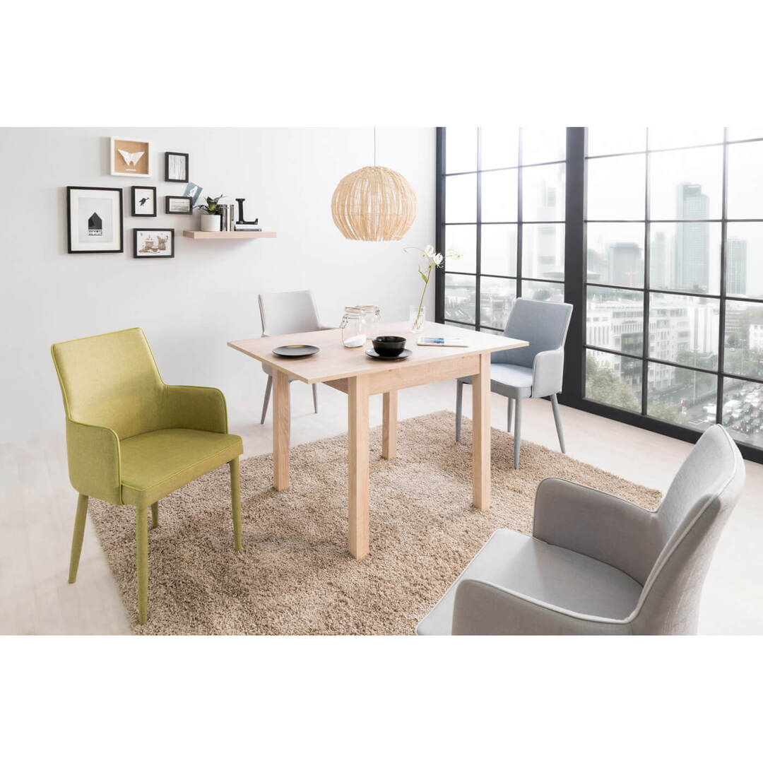  Table  de cuisine extensible  contemporaine  coloris ch ne Halma