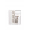 Meuble de rangement contemporain 2 portes/2 tiroirs blanc Niels