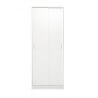 Armoire contemporaine portes coulissantes 74 cm blanche Niels