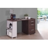 Bureau contemporain coloris noyer/blanc Amira