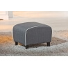 Pouf contemporain en tissu gris Sunset